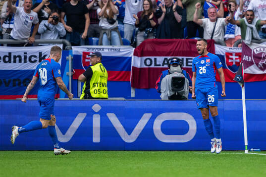Ivan Schranz of Slovakia celebrates