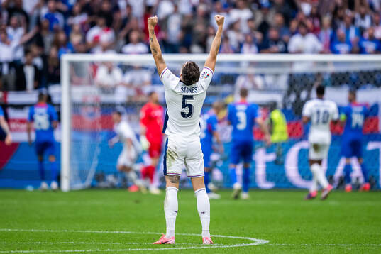 John Stones of England celebrates