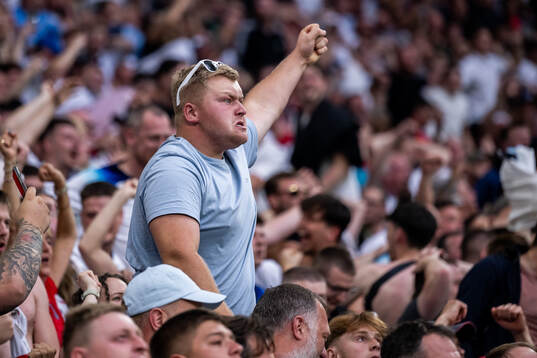 Supporters of of England celebrate