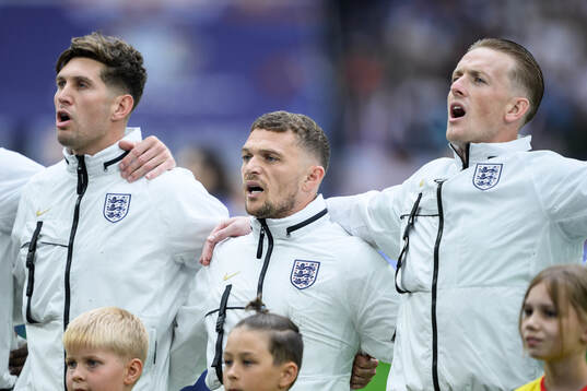 John Stones, Kieran Trippier and goalkeeper Jordan Pickford