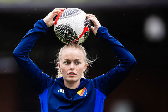 Djurgårdens Zara Jönsson fotbollsmatchen i Damallsvenskan