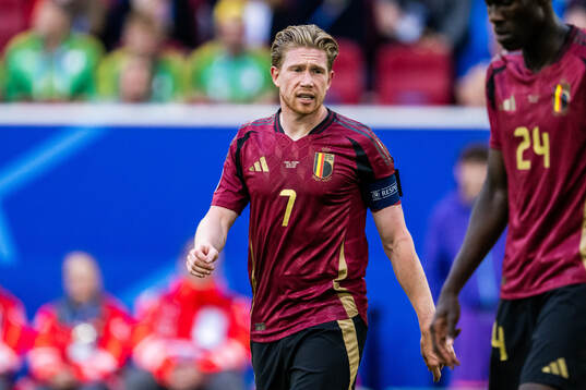 Kevin De Bruyne of Belgium looks dejected