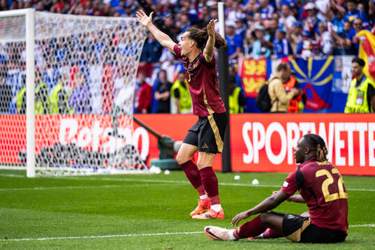 Arthur Theate of Belgium reacts