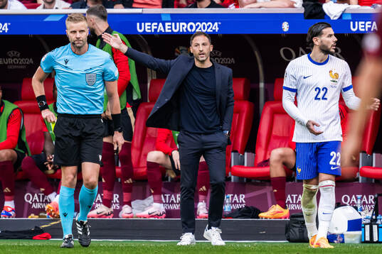 Head coach Domenico Tedesco of Belgium reacts