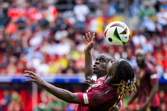 N'Golo Kanté of France and Jeremy Doku of Belgium