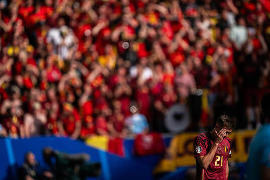 Timothy Castagne of Belgium looks dejected