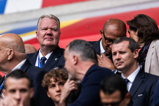 Vice president Karl-Erik Nilsson of UEFA in the stands