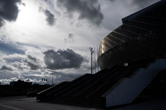 Exteriör vy av Tele2 Arena