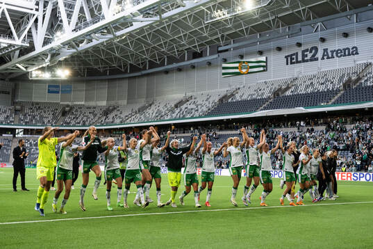 Hammarbys spelare jublar