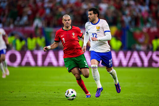 Pepe of Portugal and Theo Hernandez of France