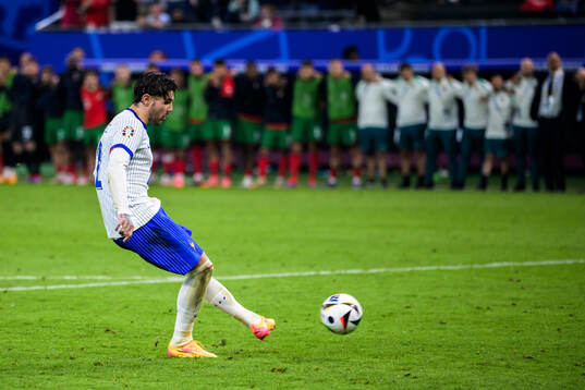 Theo Hernandez of France scores the decisive goal