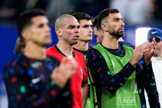 Pepe of Portugal looks dejected