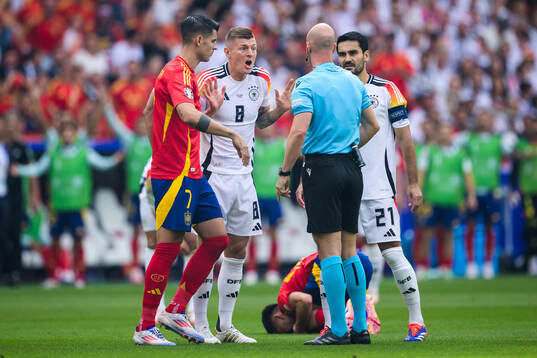 Alvaro Morata of Spain, Toni Kroos and Ilkay Gundogan of