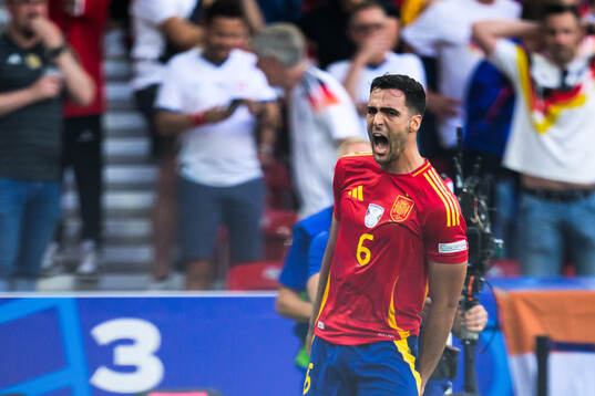 Mikel Merino of Spain celebrates