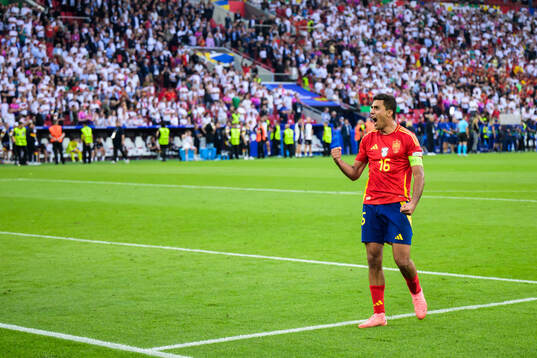 Rodrigo Hernandez of Spain celebrates