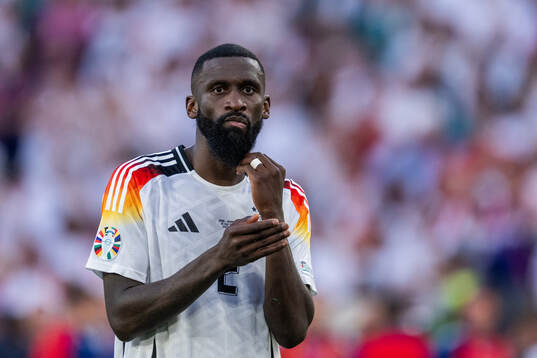 Antonio Rüdiger of Germany looks dejected