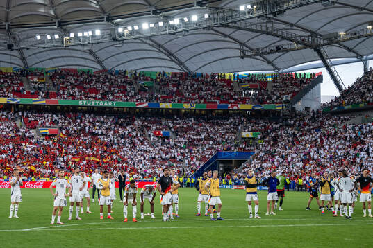 Players of Germany look dejected