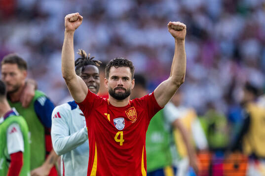 Nacho of Spain celebrates