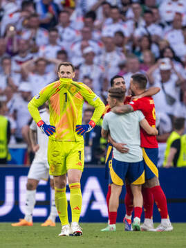 Goalkeeper Manuel Neuer of Germany looks dejected