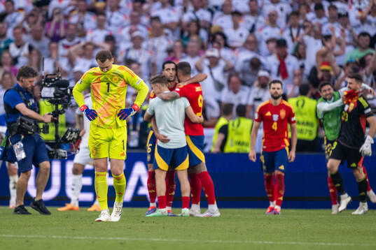 Goalkeeper Manuel Neuer of Germany looks dejected