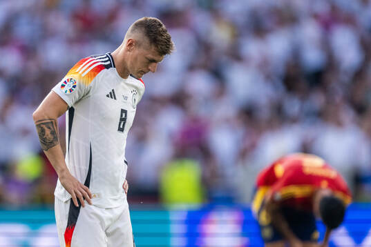 Toni Kroos of Germany looks dejected