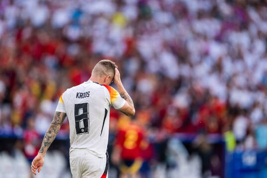 Toni Kroos of Germany looks dejected