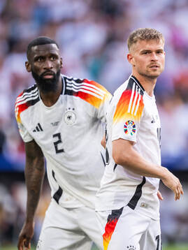 Antonio Rüdiger and Maximilian Mittelstädt of Germany