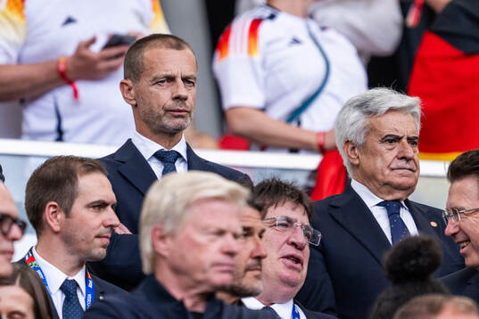 Aleksander Ceferin, president of UEFA, in the stands