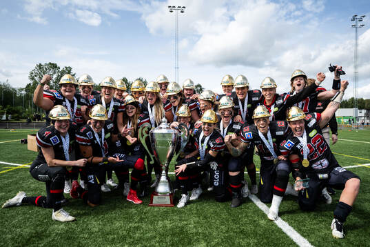 Carlstad Crusaders spelare jublar
