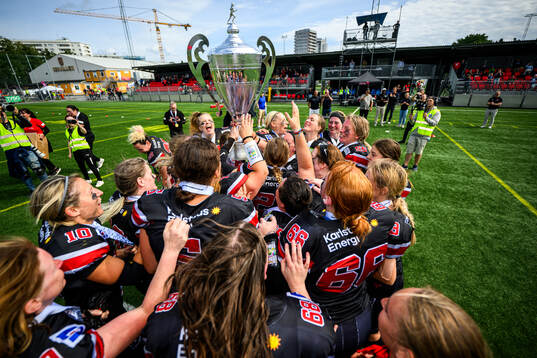 Carlstad Crusaders spelare jublar
