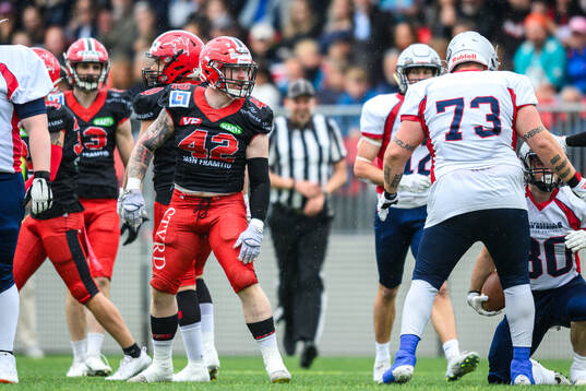 Carlstad Crusaders Mattias Eriksson reagerar