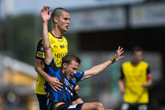 Mjällbys Rasmus Wikström och Sirius Melker Heier