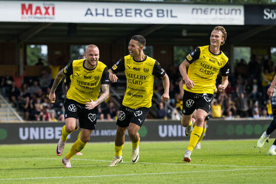 Mjällbys Adam Ståhl, Nicklas Røjkjær och Alexander