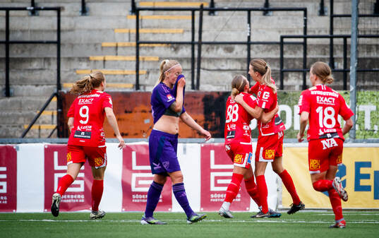 Djurgårdens Therese Åsland deppar