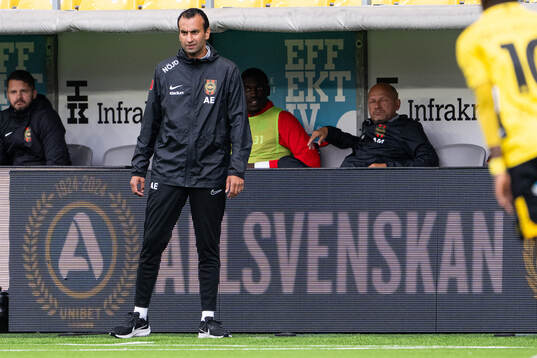Brommapojkarnas tränare Andreas Engelmark