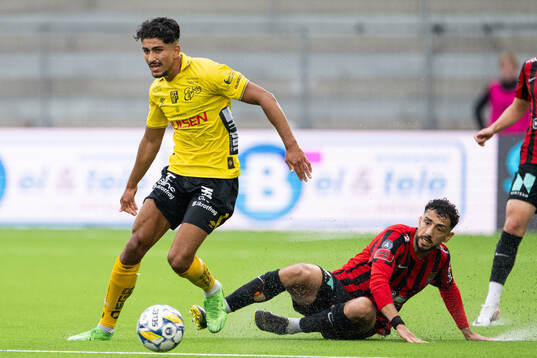 Elfsborgs Ahmed Qasem och Brommapojkarnas Daleho Irandust