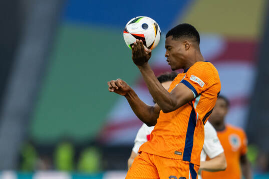 Denzel Dumfries of Netherlands