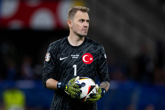 Goalkeeper Mert Gunok of Turkey
