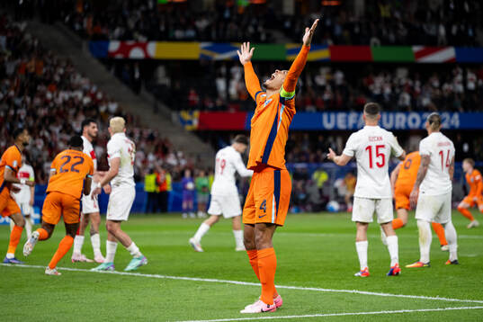 Virgil van Dijk of Netherlands celebrates