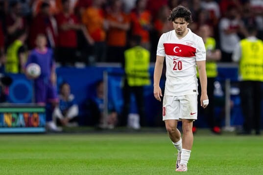 Ferdi Kadiouglu of Turkey looks dejected