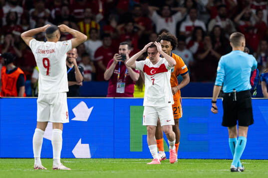 Kerem Akturkoglu of Turkey looks dejected