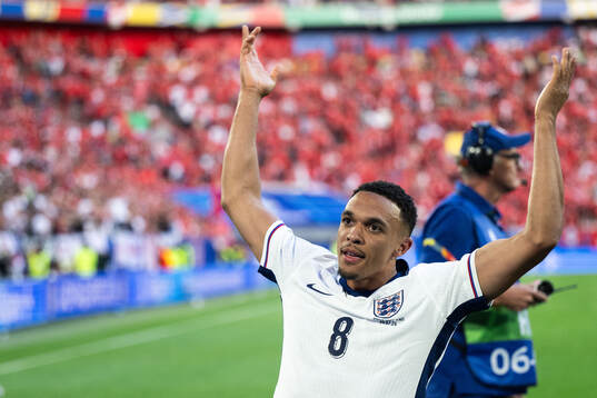 Trent Alexander-Arnold of England celebrates