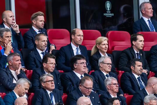 Prince William of Great Britain in the stands