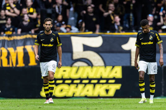 AIKs Benjamin Tiedemann Hansen och Rui Manuel Muati Modesto