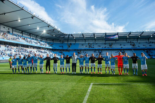 Malmö FFs spelare jublar