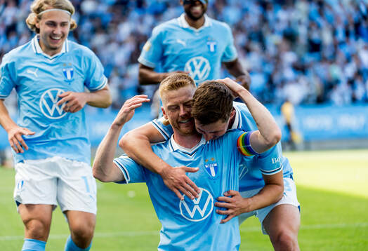 Malmö FFs Anders Christiansen och Lasse Berg Johnsen