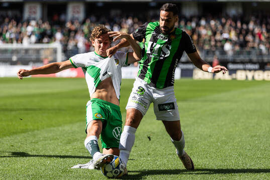Hammarbys Hampus Skoglund och GAIS Mervan Celik