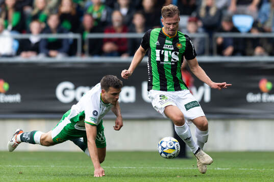 Hammarbys Pavle Vagic och GAIS Alexander Ahl Holmström
