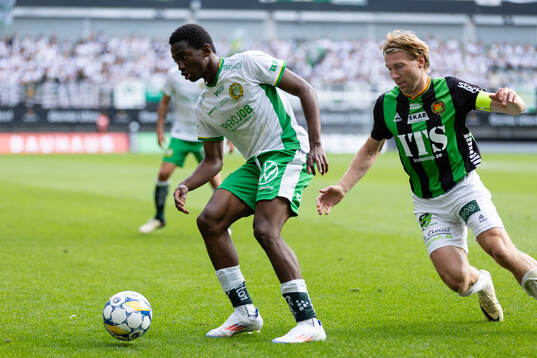 Hammarbys Bouzomana Toure och GAIS August Wängberg