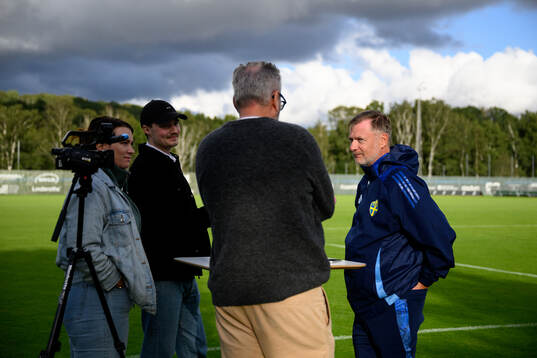 during a training session with the Swedish women's national